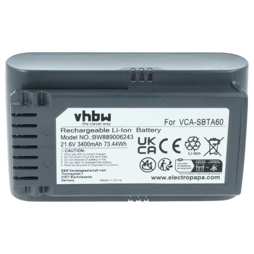 VHBW Akku Samsung 8806092219397, VCASBTA60, VCA-SBTA60 - 3400 mAh 21,6 V Li-Ion