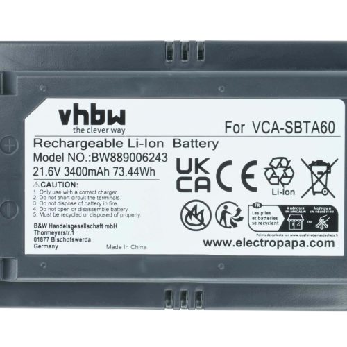 VHBW Akku Samsung 8806092219397, VCASBTA60, VCA-SBTA60 - 3400 mAh 21,6 V Li-Ion