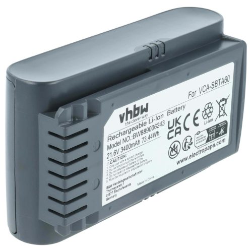 VHBW Akku Samsung 8806092219397, VCASBTA60, VCA-SBTA60 - 3400 mAh 21,6 V Li-Ion