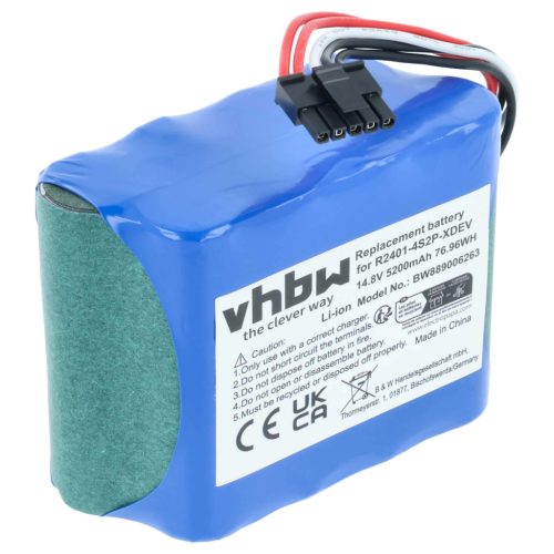 VHBW Akku Dreame R2401-4S2P-XDEV - 5200 mAh 14,8 V Li-Ion