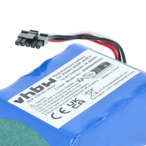 VHBW Akku Dreame R2401-4S2P-XDEV - 5200 mAh 14,8 V Li-Ion