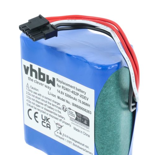 VHBW Akku Dreame R2401-4S2P-XDEV - 5200 mAh 14,8 V Li-Ion