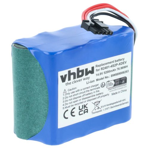 VHBW Akku Dreame R2401-4S2P-XDEV - 5200 mAh 14,8 V Li-Ion