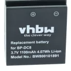 VHBW Akku Leica 18706, EA-DC-8, BP-DC8, BP-DC8E - 1100 mAh 3,6 V Li-Ion