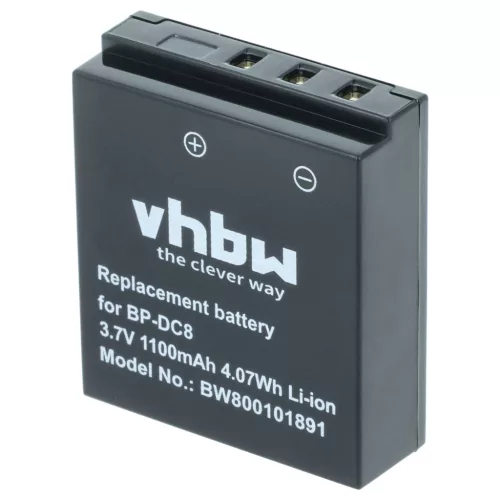 VHBW Akku Leica 18706, EA-DC-8, BP-DC8, BP-DC8E - 1100 mAh 3,6 V Li-Ion