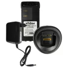 VHBW Two-Way Radio Battery and Charger for Motorola ATS2500 - Charging Set