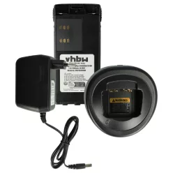   VHBW Two-Way Radio Battery and Charger for Motorola ATS2500 - Charging Set