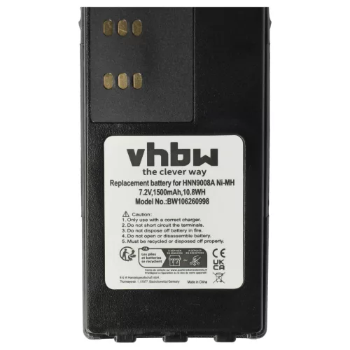 VHBW Two-Way Radio Battery and Charger for Motorola ATS2500 - Charging Set