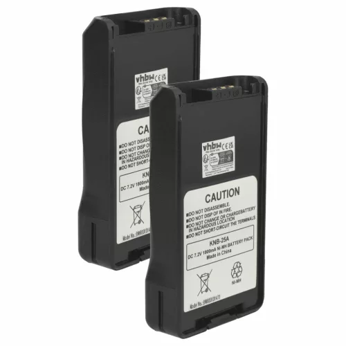 VHBW Radio Battery KNB-24L, KNB-24LX, KNB-25A, KNB-24, KNB-24Li, KNB-25 - 1800 mAh 7.2 V NiMH