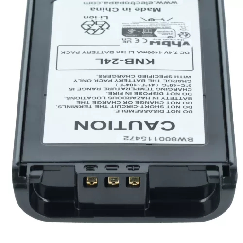 VHBW Radio Akku KNB-24LX, KNB-24, KNB-24Li, KNB-25A, KNB-25, KNB-24L - 1400 mAh 7,4 V Li-Ion