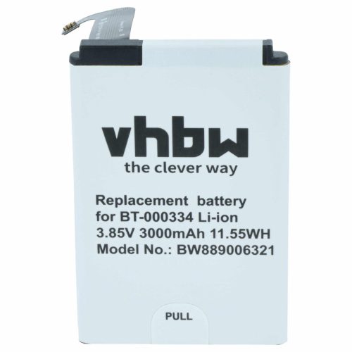VHBW Akku Zebra 03MAY18, BT-000334, BT-000334-1 - 3000 mAh 3,85 V Li-Ion