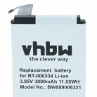 VHBW Akku Zebra 03MAY18, BT-000334, BT-000334-1 - 3000 mAh 3,85 V Li-Ion
