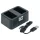 VHBW Ladegerät USB-C + USB-C Kabel für DJI WCH3 anstelle von DJI Digitalkamera - 2 Akkuplätze