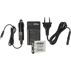   1x charging cradle, 1x car charger adapter, 1x battery, 1x power cable suitable for Bosch, Praktica, Fujifilm,