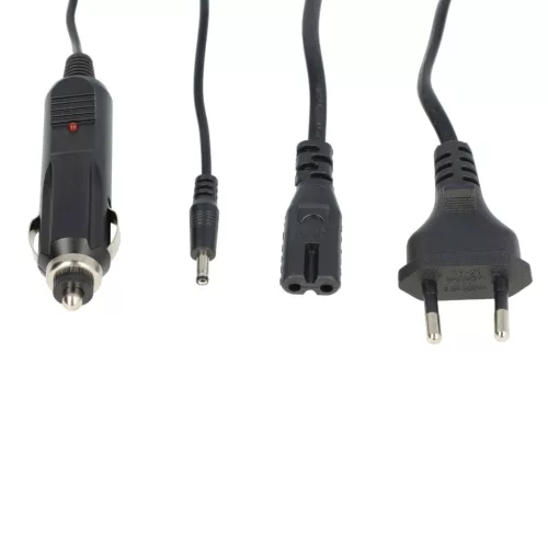 1x charging cradle, 1x car charger adapter, 1x battery, 1x power cable suitable for Bosch, Praktica, Fujifilm,