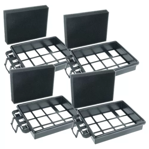 VHBW Vacuum Cleaner Filter Hanseatic 4379046385 - 4x foam filter