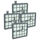 VHBW Vacuum Cleaner Filter Nilfisk 12404730 - 4x HEPA Filter