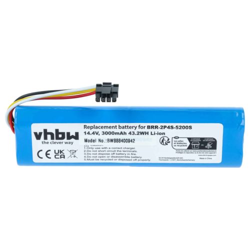 Batterie geeignet für Dreame, Xiaomi, Xiaowa Mi Robot usw. 3000mAh, 14.4V, Li-Ion
