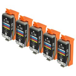 VHBW Tintenpatrone Canon CLI-36, CLI-36C - Mehrfarbig 13 ml