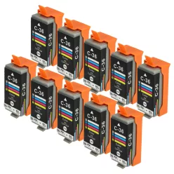 VHBW Tintenpatrone Canon CLI-36, CLI-36C - Mehrfarbig 13 ml