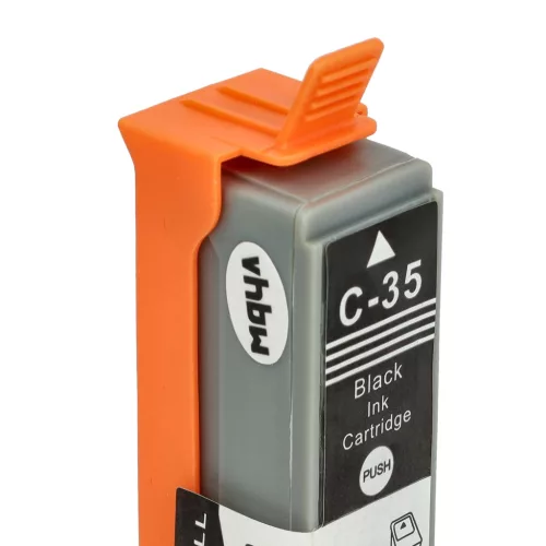 VHBW Tintenpatrone PGI-35BK für Canon Drucker - Schwarz 10 ml