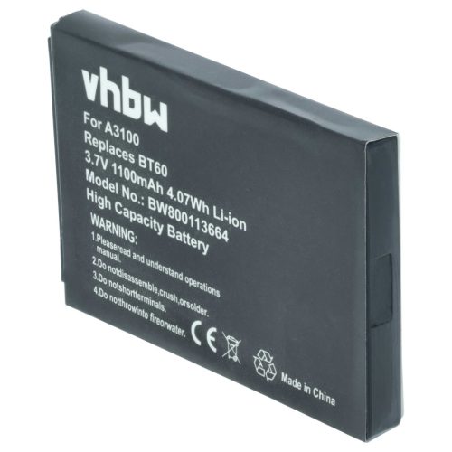VHBW Mobile Phone Battery BT90, HKNN4013A, HKLN4440B, BT110, BT60 - 1100 mAh 3.7 V Li-Ion