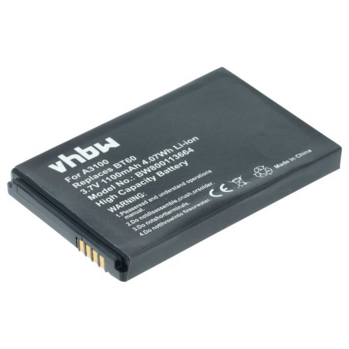 VHBW Mobile Phone Battery BT90, HKNN4013A, HKLN4440B, BT110, BT60 - 1100 mAh 3.7 V Li-Ion