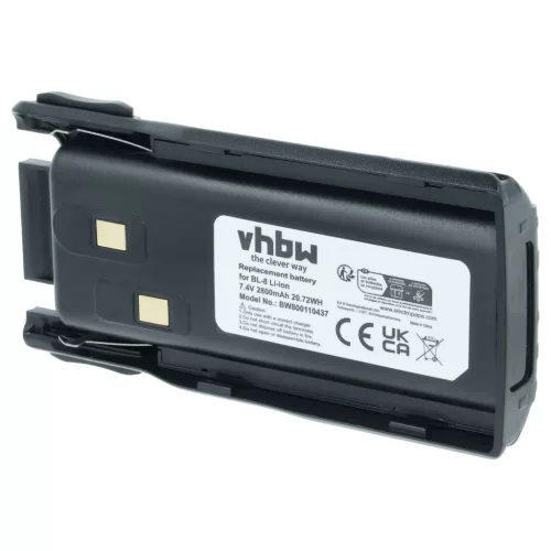 VHBW Radio Battery for Baofeng BL-8 - 2800 mAh 7.4 V Li-Ion