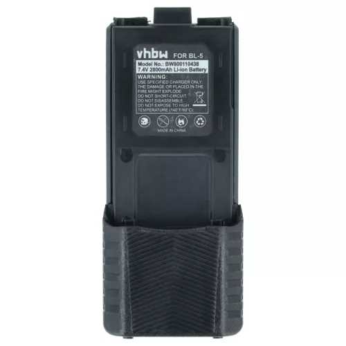VHBW Radio Akku Baofeng BL-5 statt - 2800 mAh 7,4 V Li-Ion