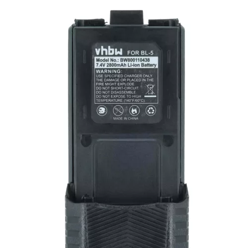 VHBW Radio Akku Baofeng BL-5 statt - 2800 mAh 7,4 V Li-Ion