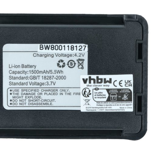 VHBW Radio Akku Baofeng BL-3L - 1500 mAh 3,7 V Li-Ion