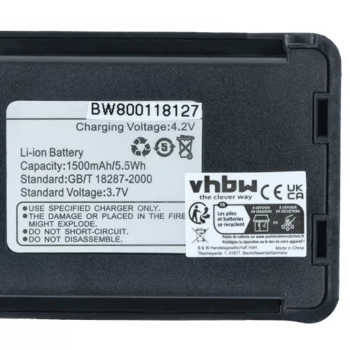 VHBW Radio Battery Baofeng BL-3L - 1500 mAh 3.7 V Li-Ion