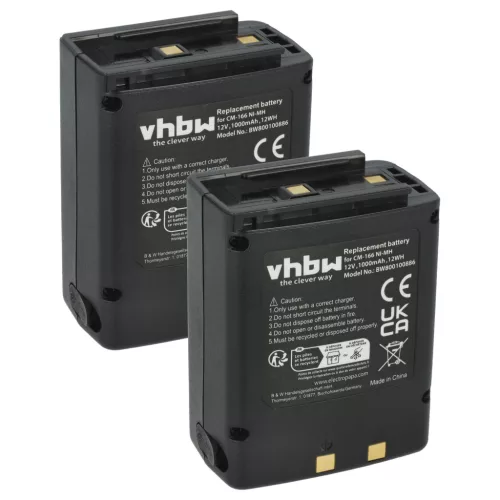 VHBW Radio Battery Icom BP-166, CM-166, CM-166S, CM-22A - 1000 mAh 12 V NiMH