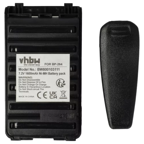 VHBW Radio Battery Icom BP-264 - 1600 mAh 7.2 V NiMH
