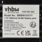 VHBW Radio Battery Icom BP-264 - 1600 mAh 7.2 V NiMH