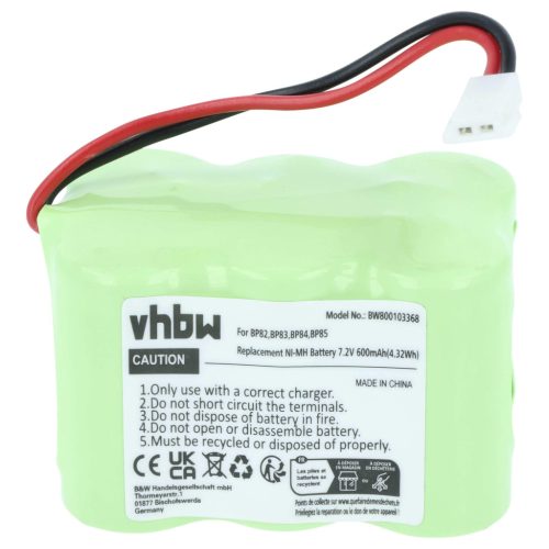 VHBW Rádió Akkumulátor BP-82, BP-85, BP-84, BP-83 - 600 mAh 7,2 V NiMH