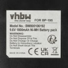 VHBW Radio Battery BP-195, BP-196H, BP-196, BP-196R - 1800 mAh 9.6 V NiMH