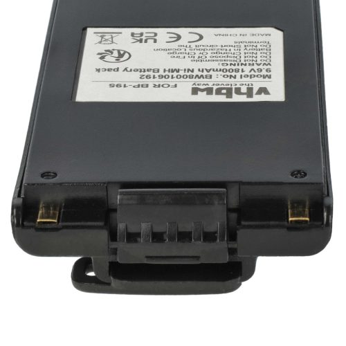 VHBW Radio Battery BP-195, BP-196H, BP-196, BP-196R - 1800 mAh 9.6 V NiMH