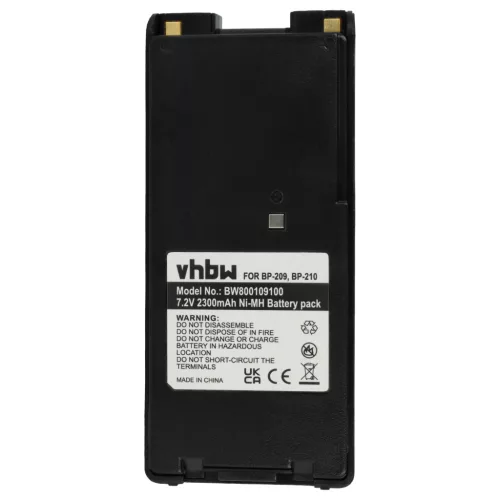 VHBW Radio Akku BP-209, BP-211, BP-210N, BP-209N, BP-210, BP-211N - 2300 mAh 7,2 V NiMH