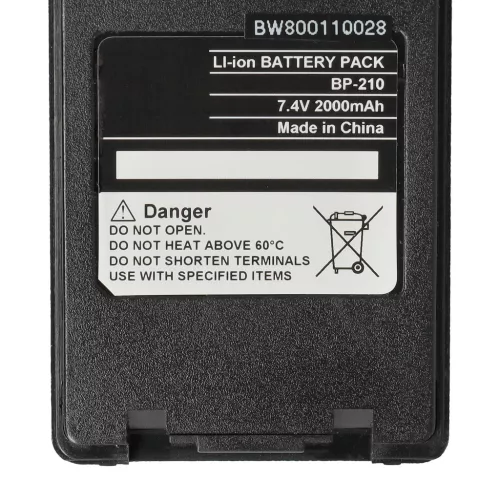 VHBW Radio Akku BP-211, BP-210N, BP-210, BP-209N, BP-209 - 2000 mAh 7,4 V Li-Ion