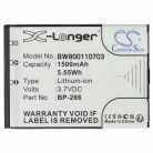 VHBW Radio Akku Icom BP-266 - 1500 mAh 3,7 V Li-Ion