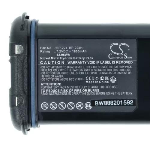 VHBW Radio Battery Icom BP-224, BP-224H - 1800 mAh 7.2 V NiMH