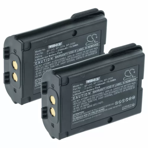 VHBW Radio Akku BP-245H, BP-245N, BP-245 - 2100 mAh 7,4 V Li-Ion