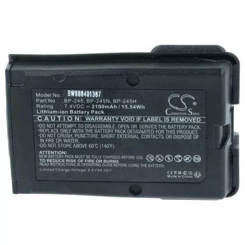 VHBW Radio Akku BP-245H, BP-245N, BP-245 - 2100 mAh 7,4 V Li-Ion