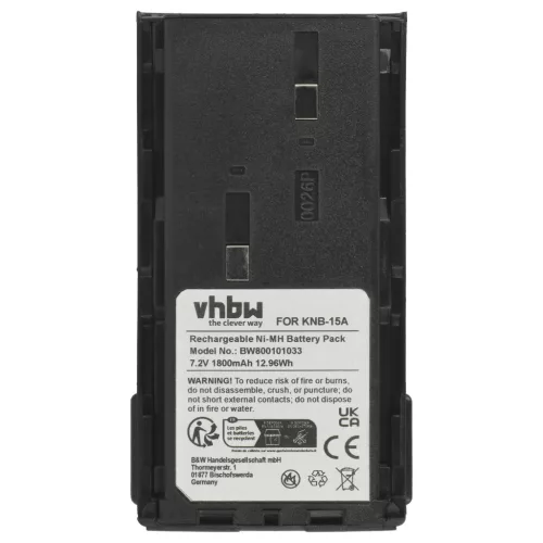 VHBW Radio Akku Bidatong BD-15-L - 1800 mAh 7,2 V NiMH