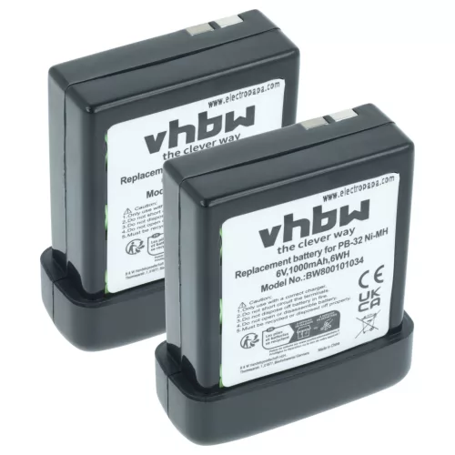 VHBW Radio Akku PB-32, PB-32H, PB-33 - 1000 mAh 6 V NiMH