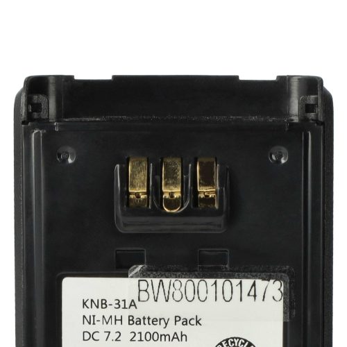 VHBW Radio Battery KNB-41NC, KNB-32N, KNB-31A, KNB-33L - 2100 mAh 7.2 V NiMH