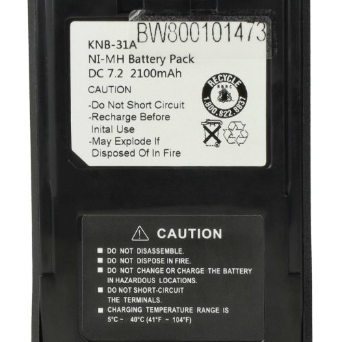 VHBW Rádió Akkumulátor KNB-41NC, KNB-32N, KNB-31A, KNB-33L - 2100 mAh 7,2 V NiMH