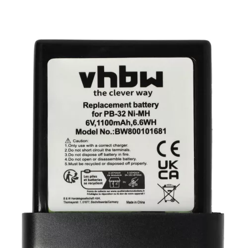 VHBW Radio Akku Kenwood PB-32, PB-32H, PB-33, PB-34 - 1100 mAh 6 V NiMH