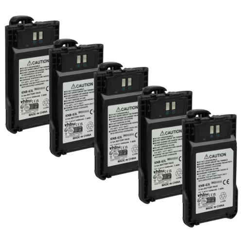 VHBW Radio Akku KNB-63L, KNB-65L - 1000 mAh 7,4 V Li-Ion
